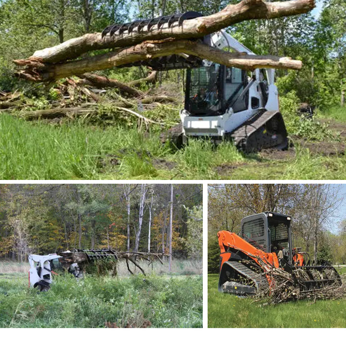 60" Triple S Power Industrial Grapple Rake Skid Steer Attachment