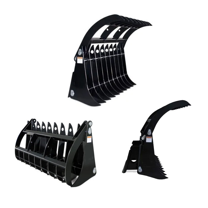 60" Triple S Power Industrial Grapple Rake Skid Steer Attachment