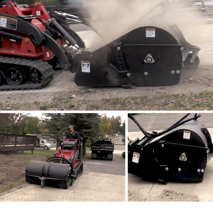 Triple S Power Mini Pick Up Broom Skid Steer Attachment