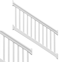 36" Durables Vinyl Porch and Deck Railing Stair Kit