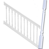 42" Premium Durables Vinyl Porch and Deck Railing Stair Kit with Colonial Spindles