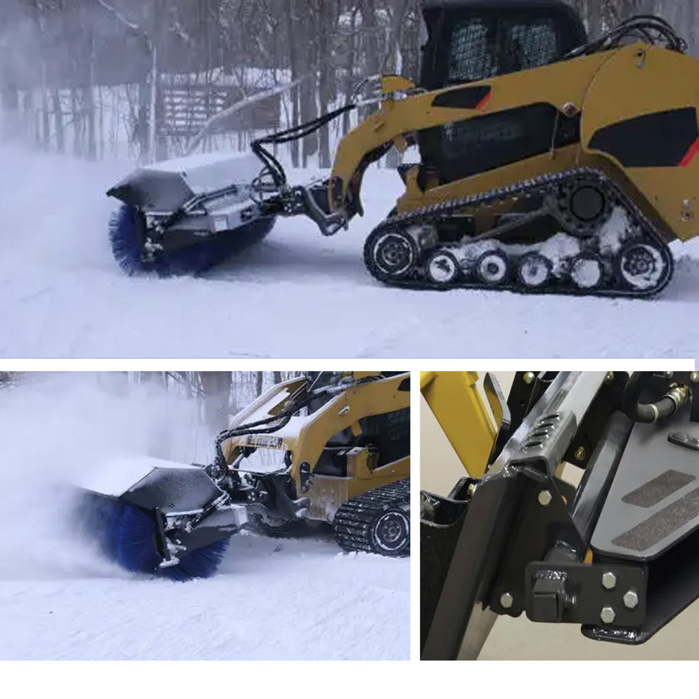 68" Triple S Power Angle Broom Skid Steer Attachment — Triple S Products