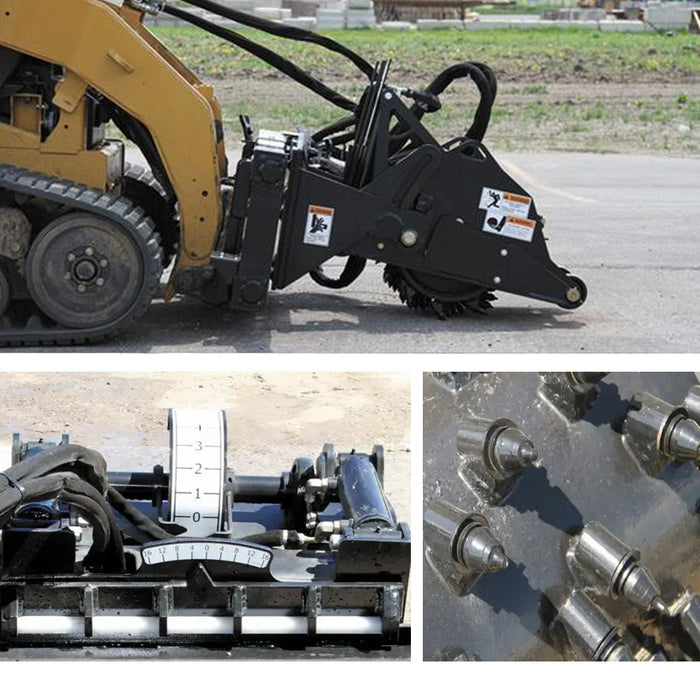 Triple S High Flow  Power Industrial Cold Planer Skid Steer Attachment