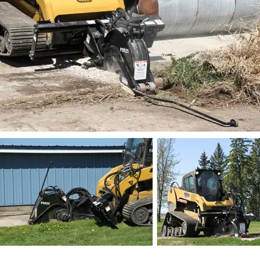 Triple S High Flow Power Industrial Pavement Saw Skid Steer Attachment — Triple S Products
