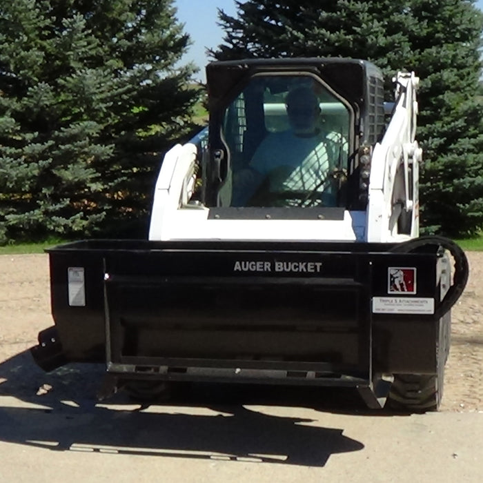 Power Auger Bucket Skid Steer Attachment