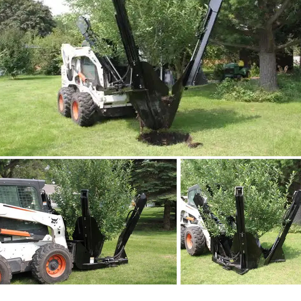 Triple S Power 3 OR 4 Blade Tree Spade Skid Steer Attachment — Triple S
