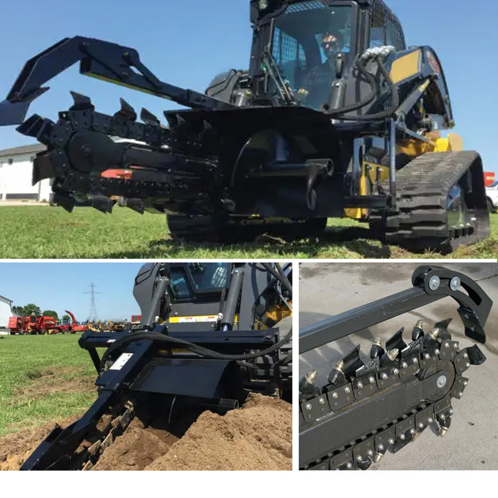 5' Boom Triple S Power Skid Steer Trencher Attachment — Triple S Products